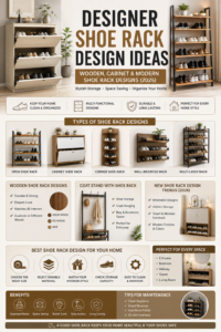 modern designer wooden shoe rack cabinet style