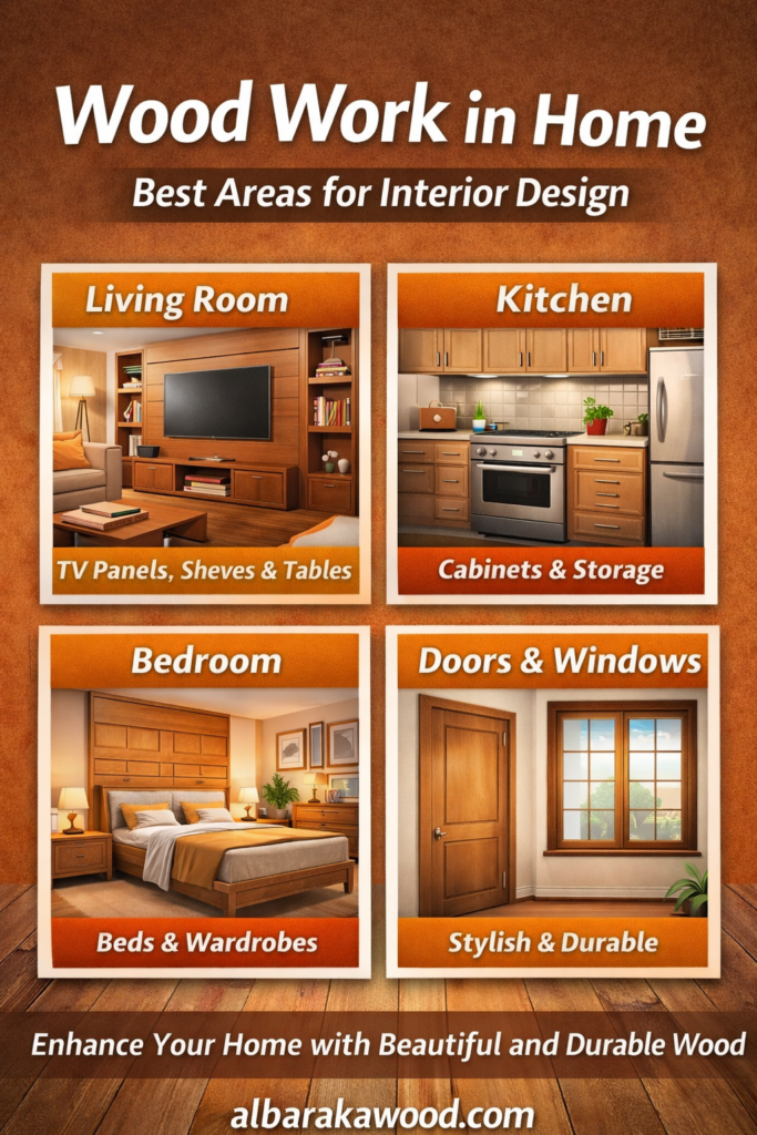 👉 wood work in home interior design ideas